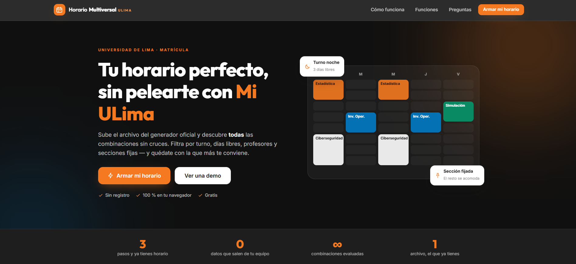 Horario Multiversal